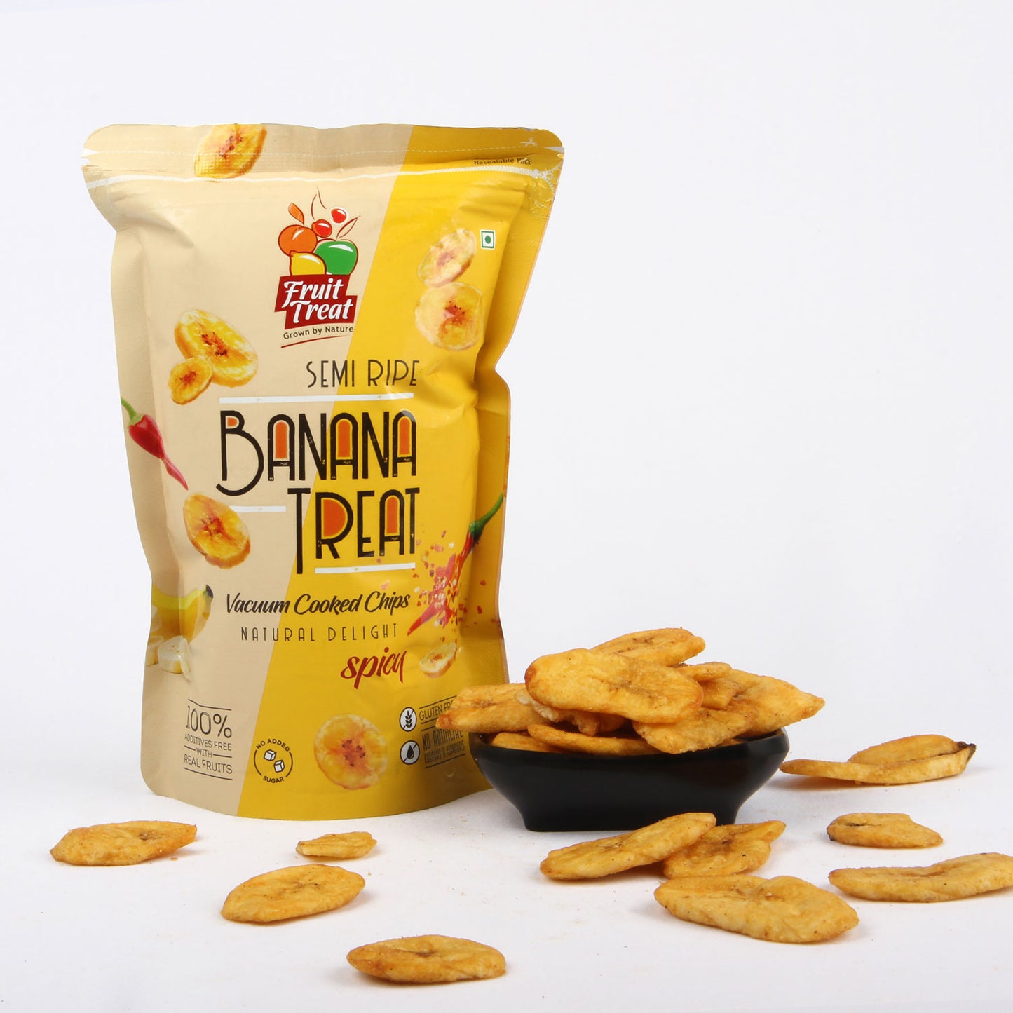 Vacuum Fried Banana Spicy Treat - 50 gms