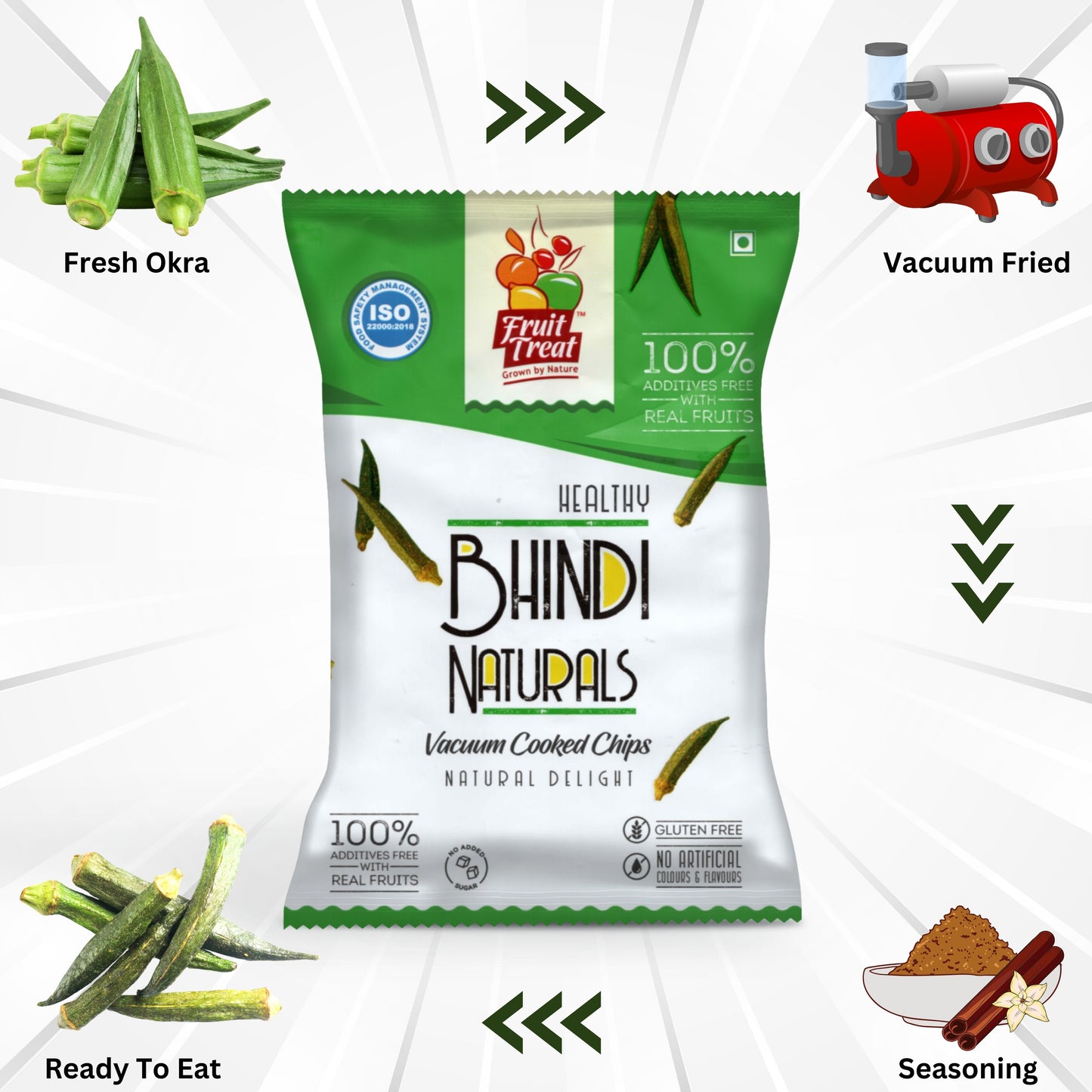 Vacuum Fried Bhindi Treat Mini - 20 gms