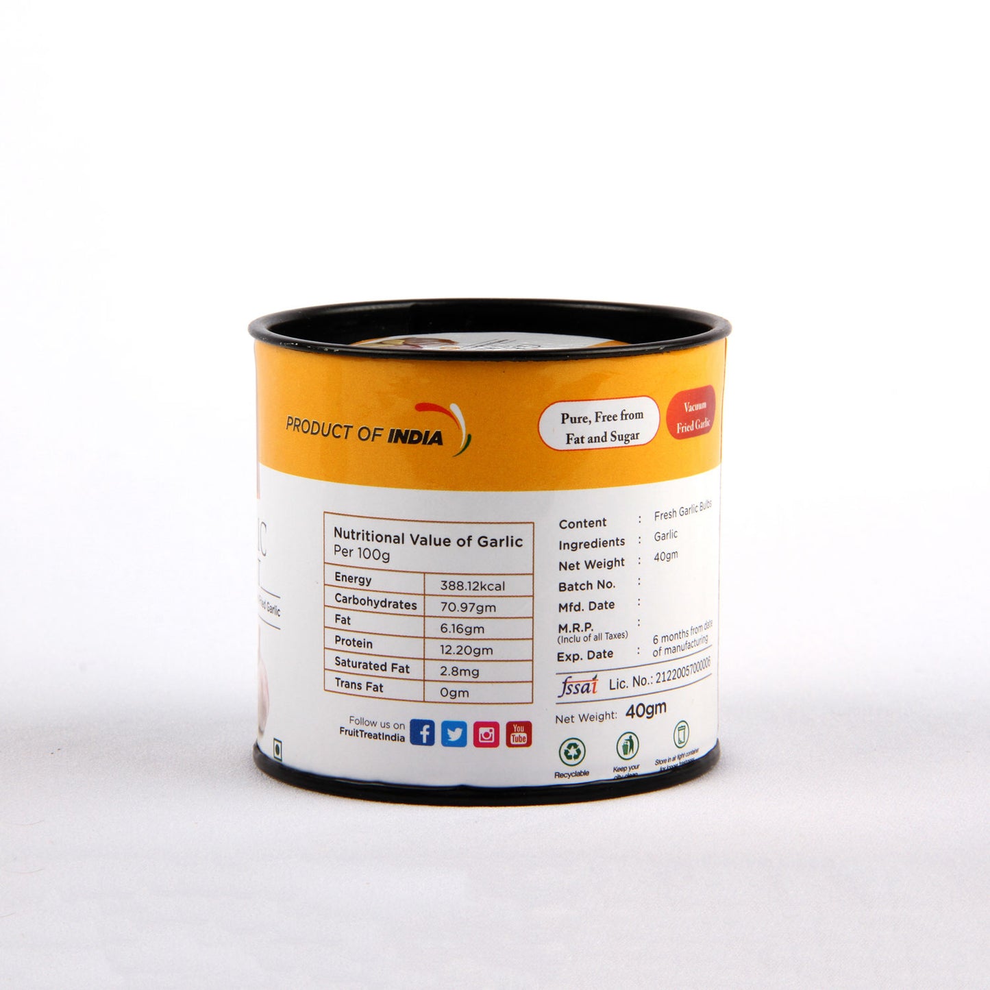 Vacuum Fried Garlic Treat - 30 gms