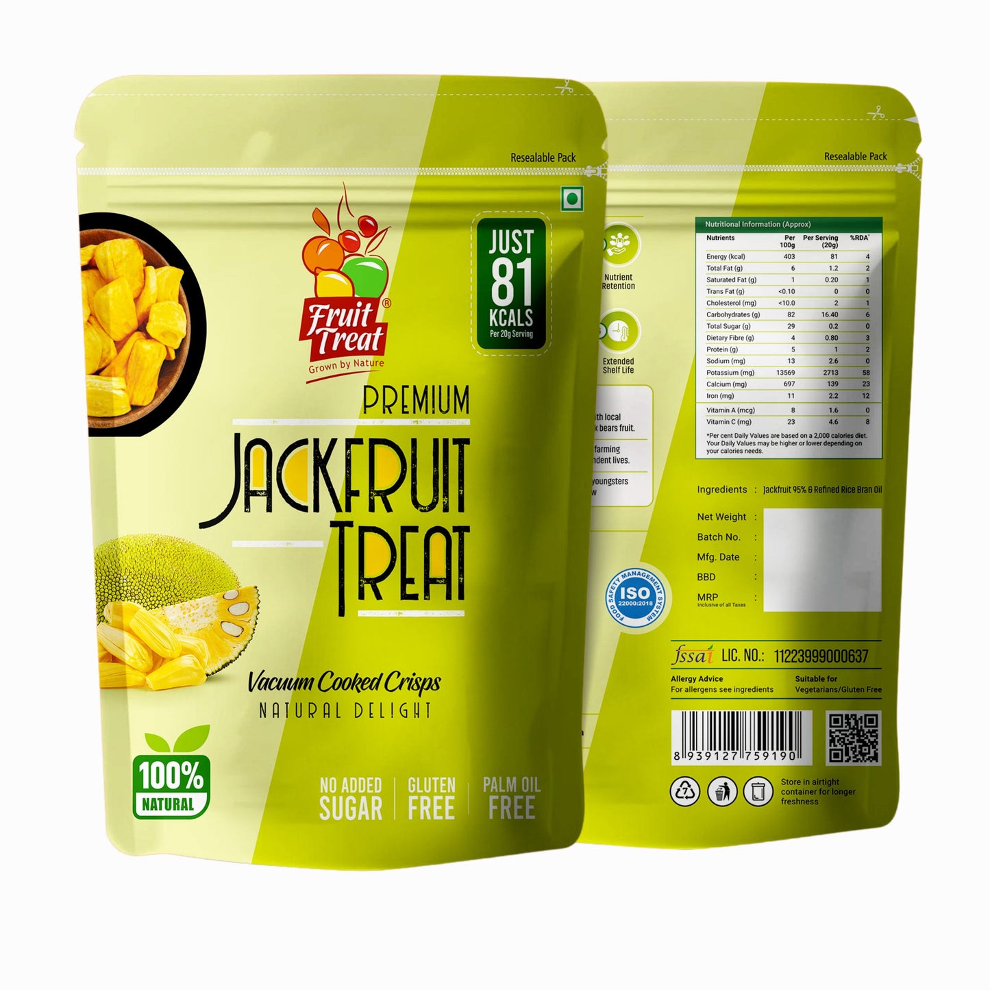 Vacuum Fried Jackfruit Treat - 50 gms