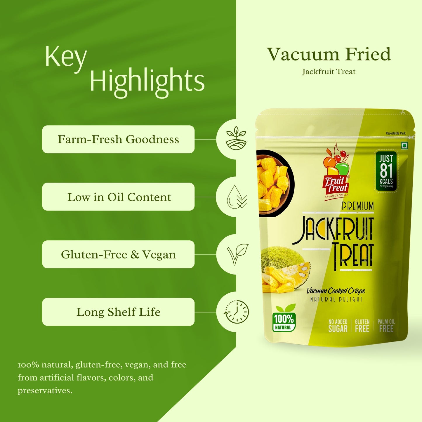 Vacuum Fried Jackfruit Treat - 50 gms