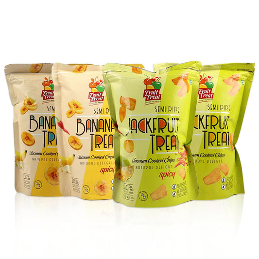 Vacuum Fried Fruits Combo Pack of 4 - Total 220 gms