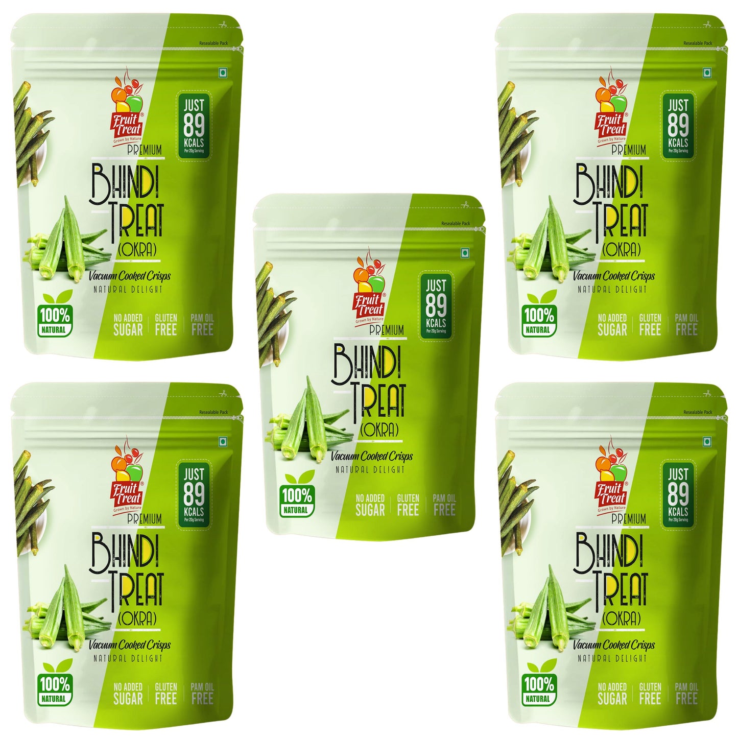 Vacuum Fried Bhindi Okra Treat - 50 gms