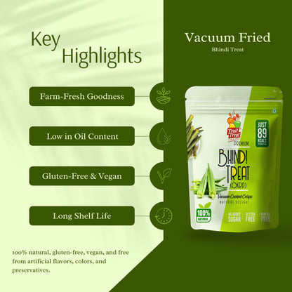 Vacuum Fried Bhindi Okra Treat - 50 gms