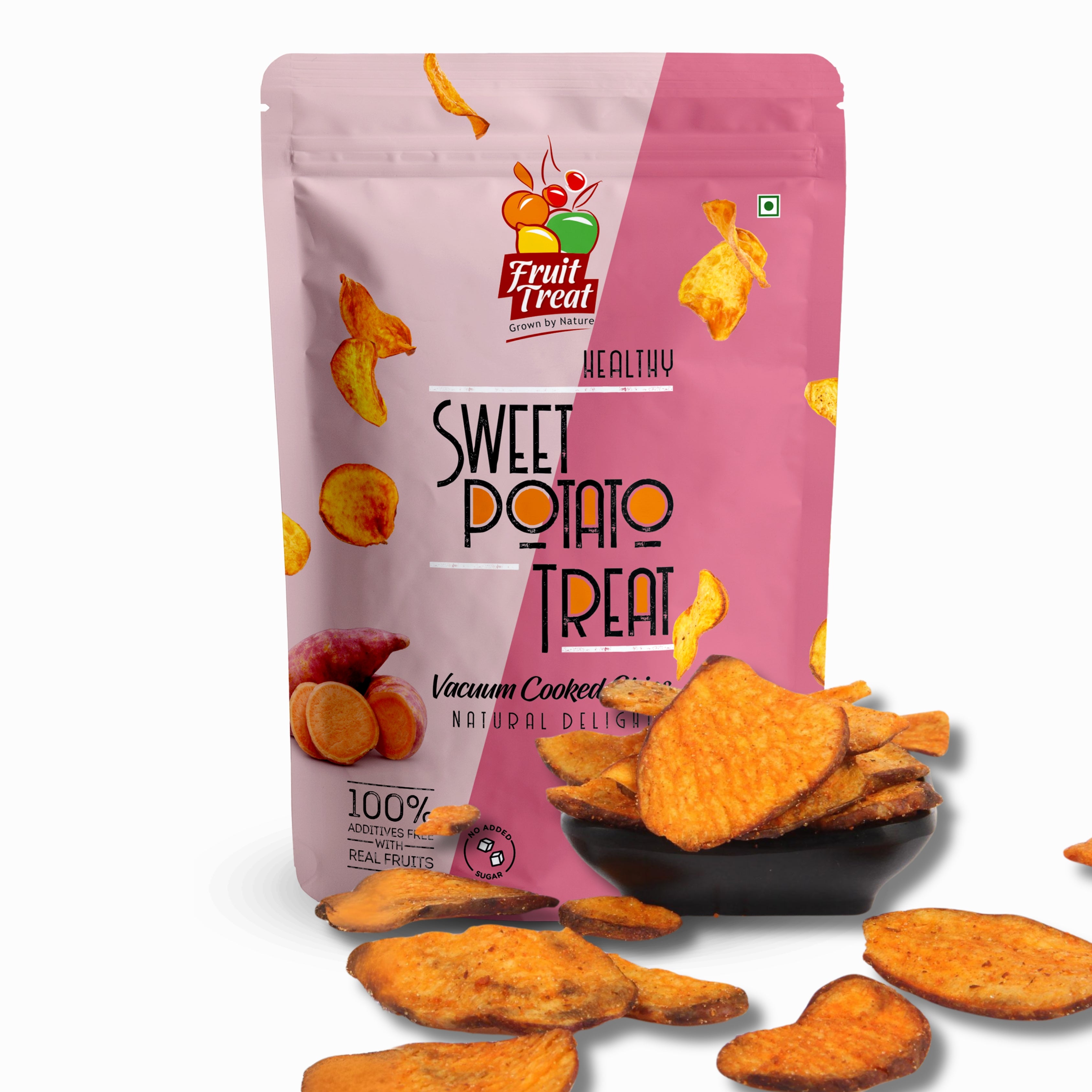 Natural Sweet Potato Chips Crispy Vacuum Fried Snacks FruitTreat FruitTreat India