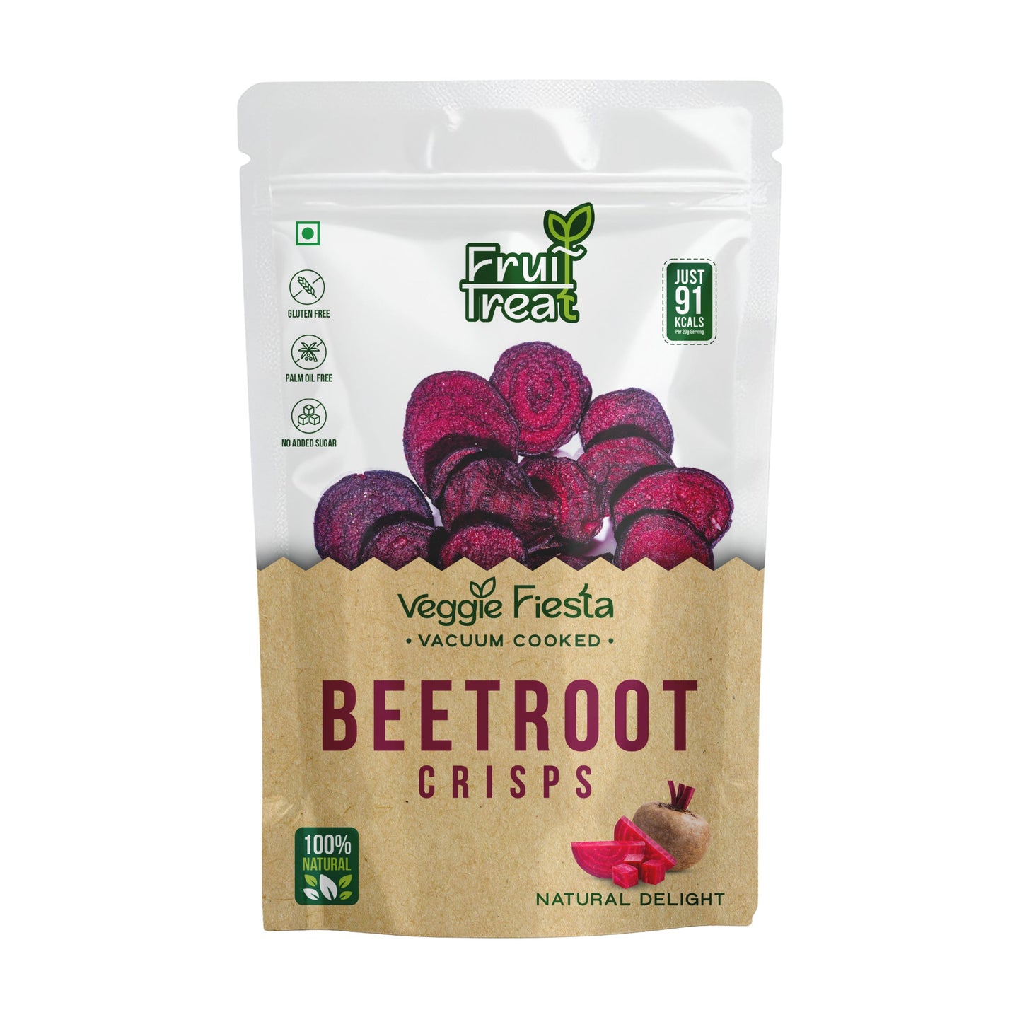 Vacuum Fried Beetroot Crisps - 40 gms