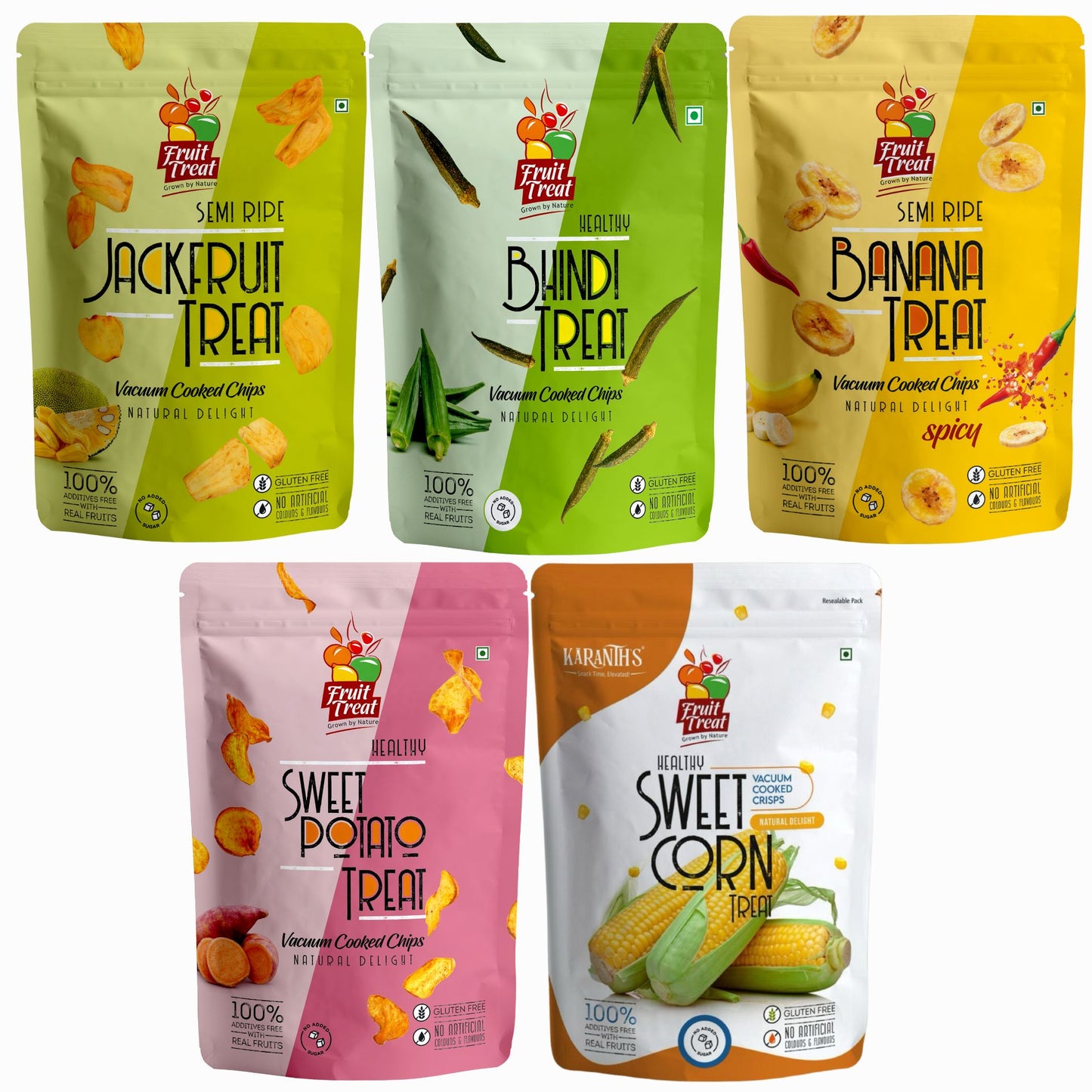 Vacuum Fried Special Combo Pack of 5 - Total 260 gms