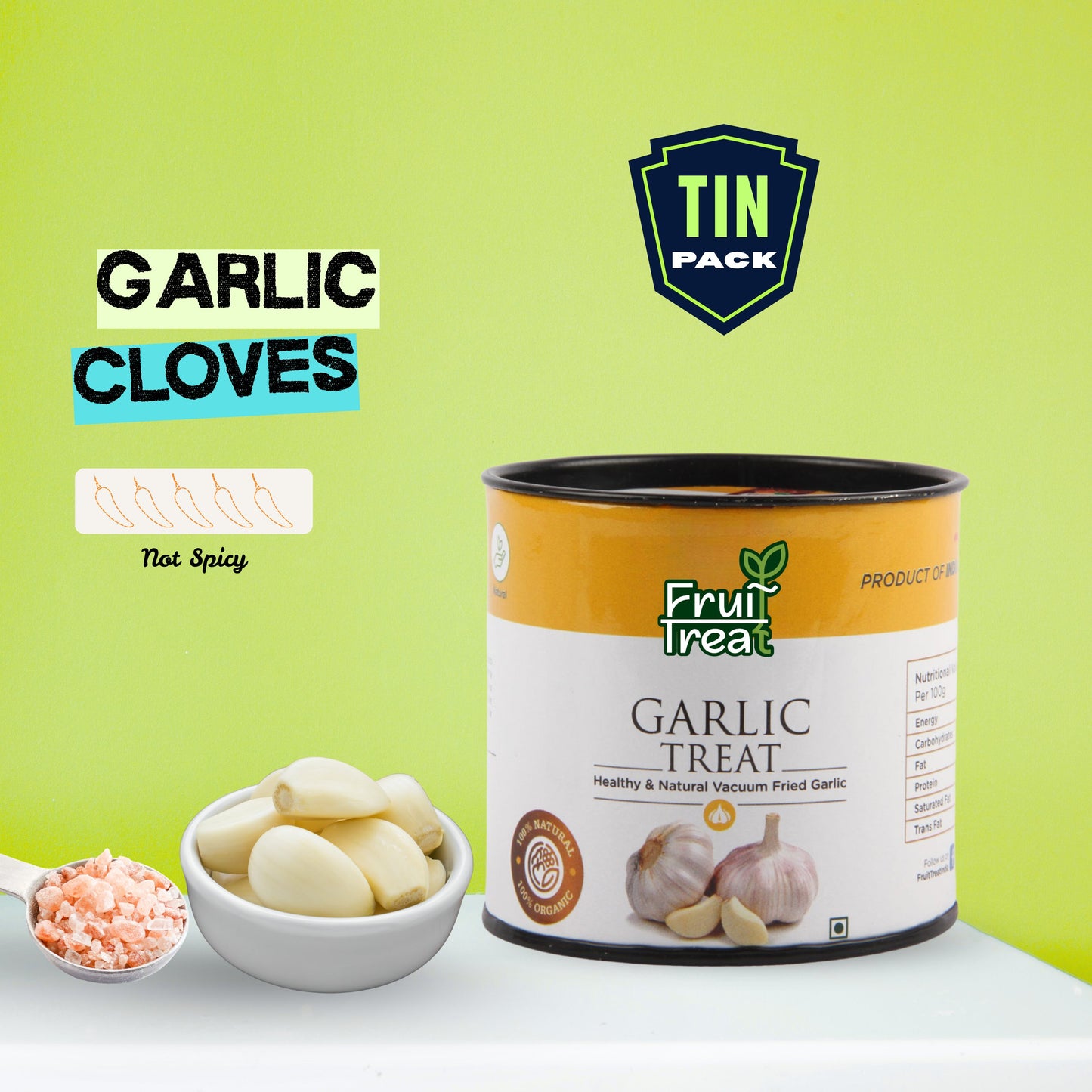 Vacuum Fried Garlic Treat - 30 gms