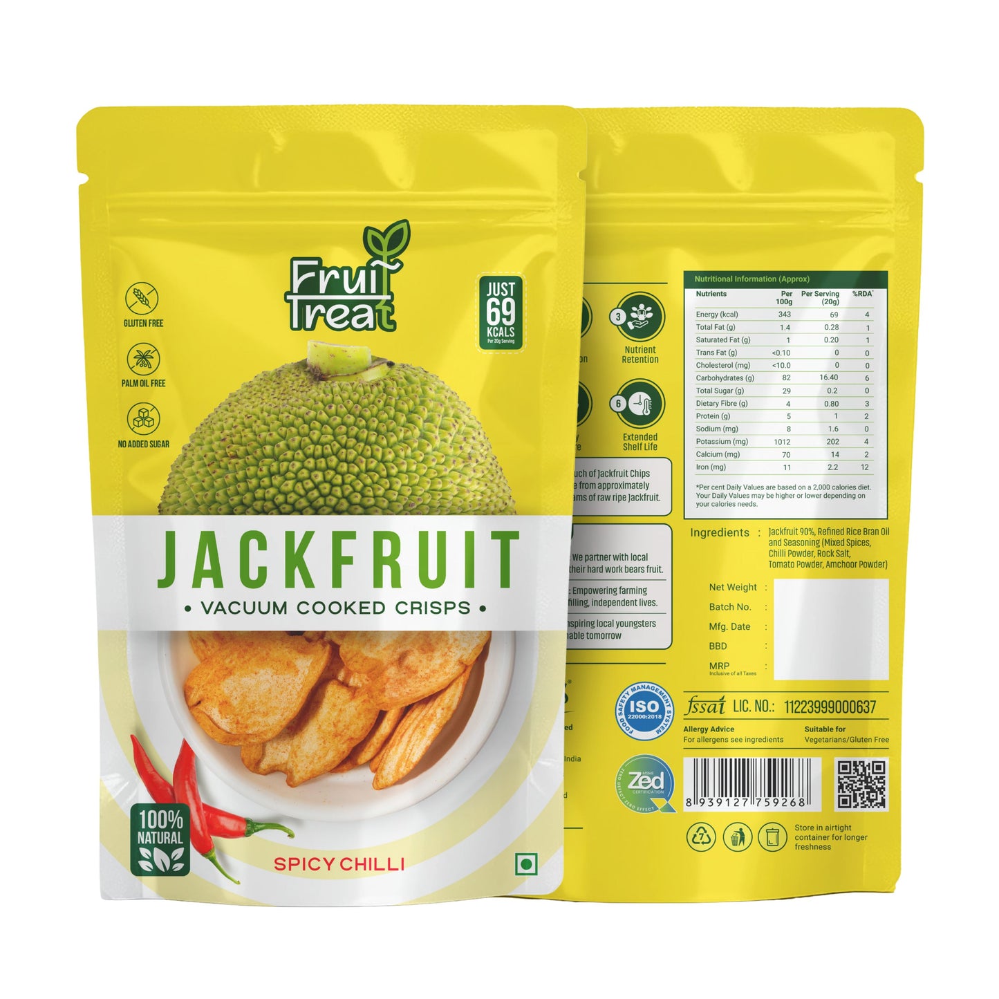 Vacuum Fried Jackfruit Chilli- 50 gms