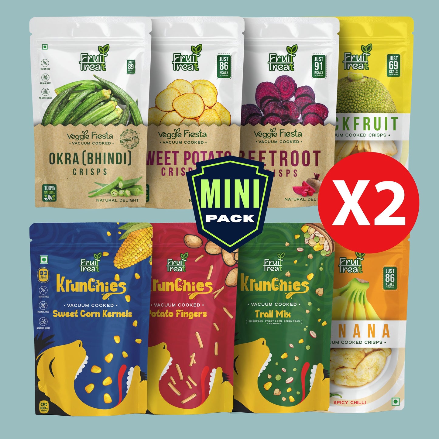 Mini Combo Pack of 16 (2 x 8 Varieties) - 370 Gms