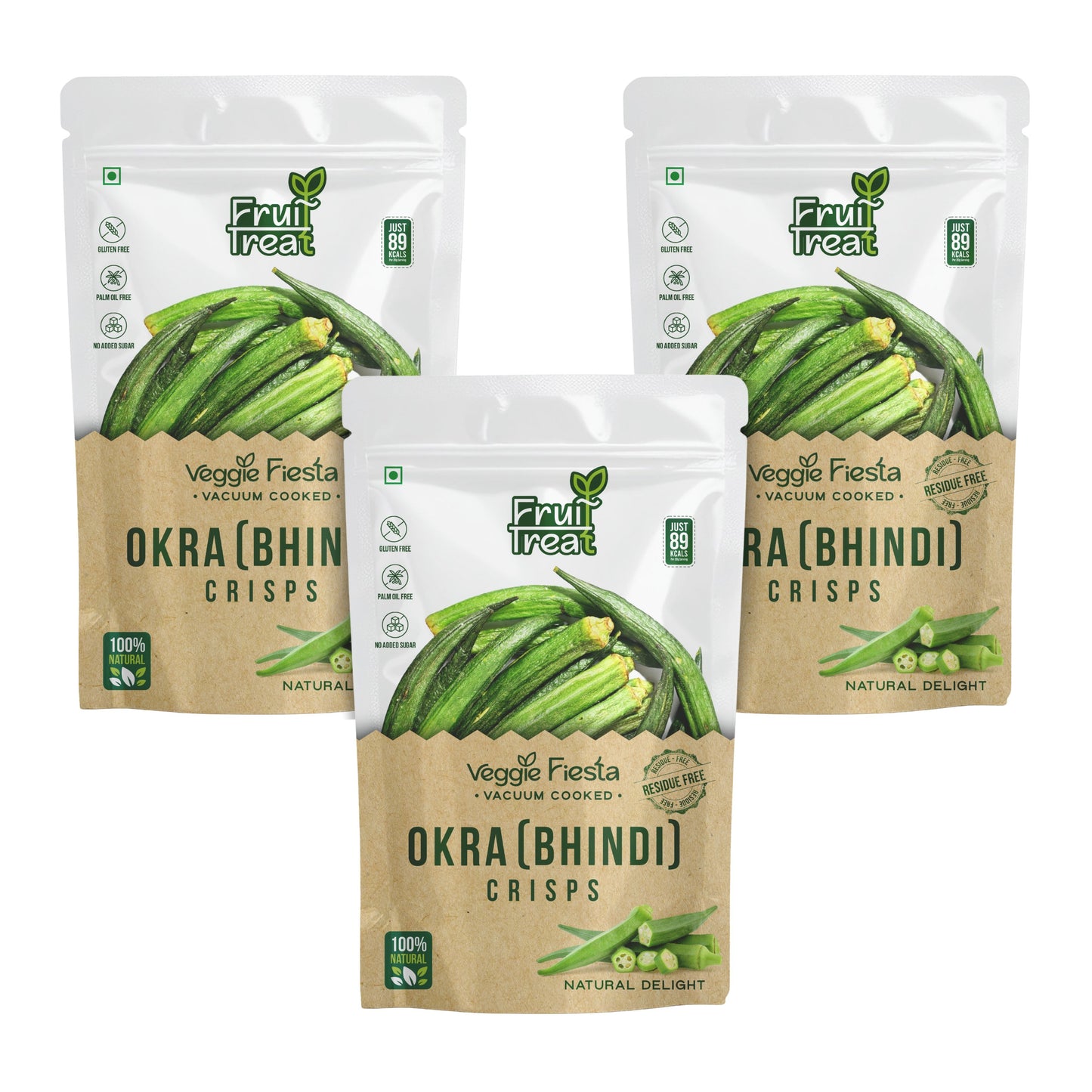 Vacuum Fried Okra [Bhindi] Crisps - 40 gms