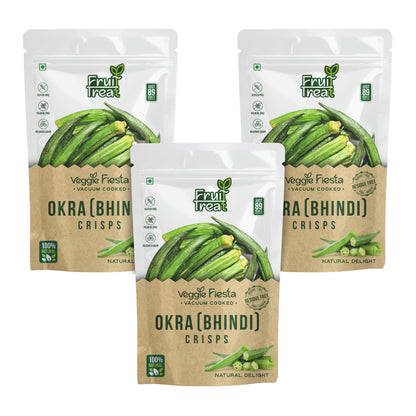 Vacuum Fried Okra [Bhindi] Crisps - 40 gms