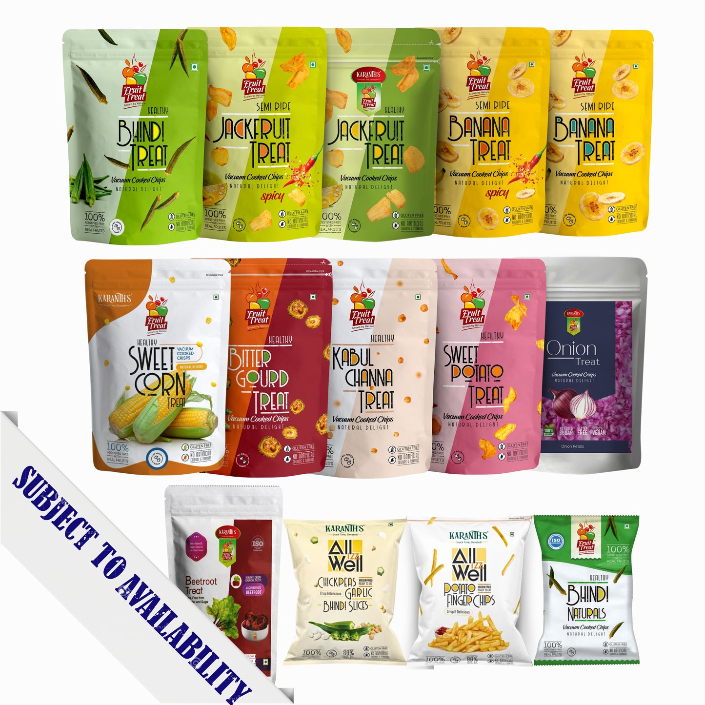 Jumbo Combo : All Fruit Treat Snacks with Pack of 14 - Total 700+ gms (Subject to Availability)