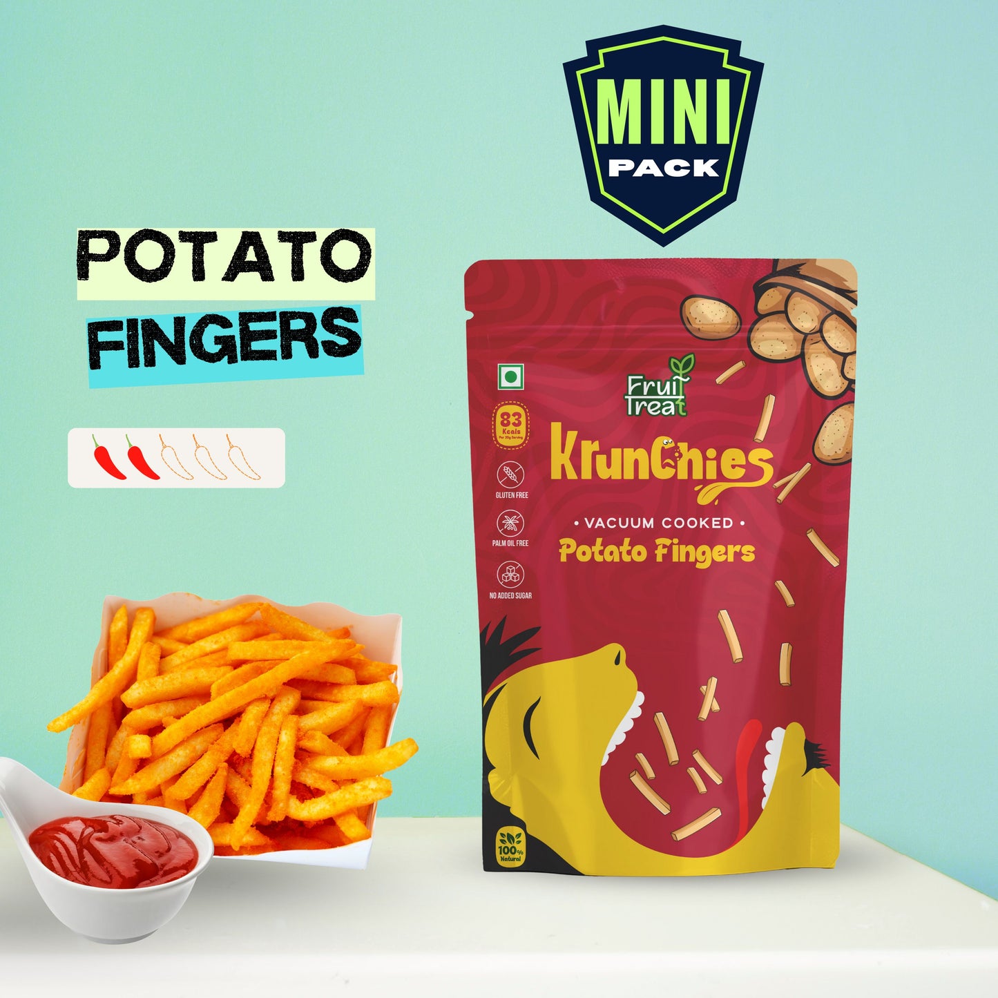 Vacuum Fried Potato Fingers - 30 gms