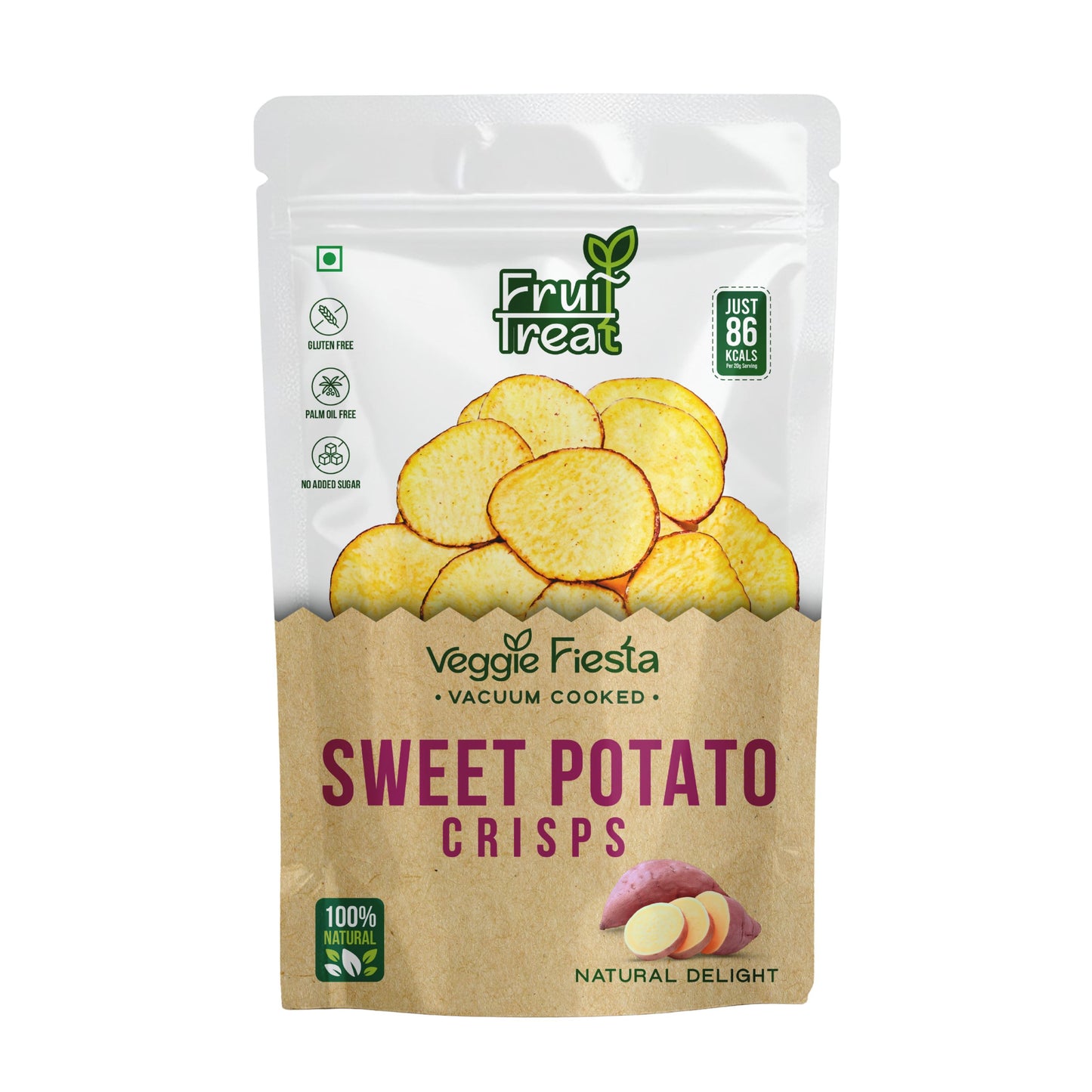 Vacuum Fried Sweet Potato Crisps - 60 gms