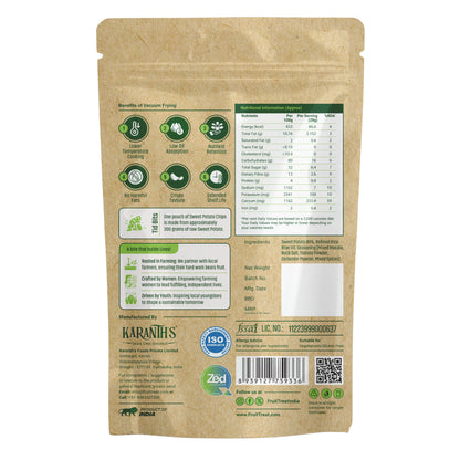 Vacuum Fried Sweet Potato Crisps - 60 gms