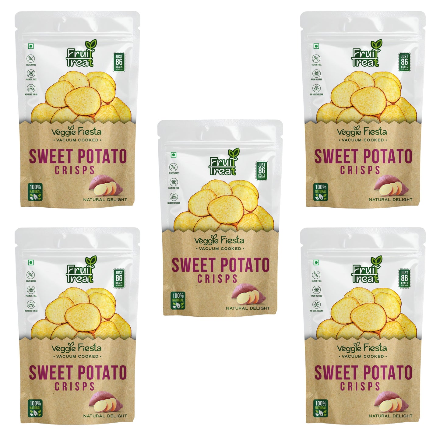 Vacuum Fried Sweet Potato Crisps - 60 gms