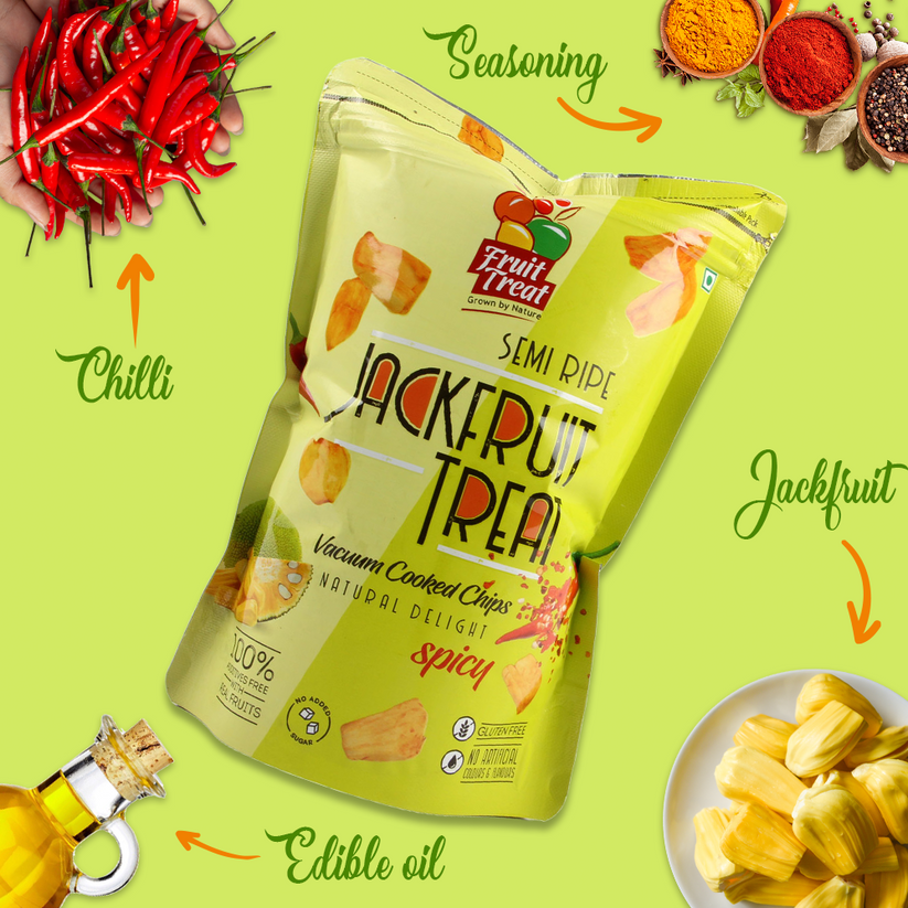 FruitTreat India Buy Spicy Jackfruit Chips Online